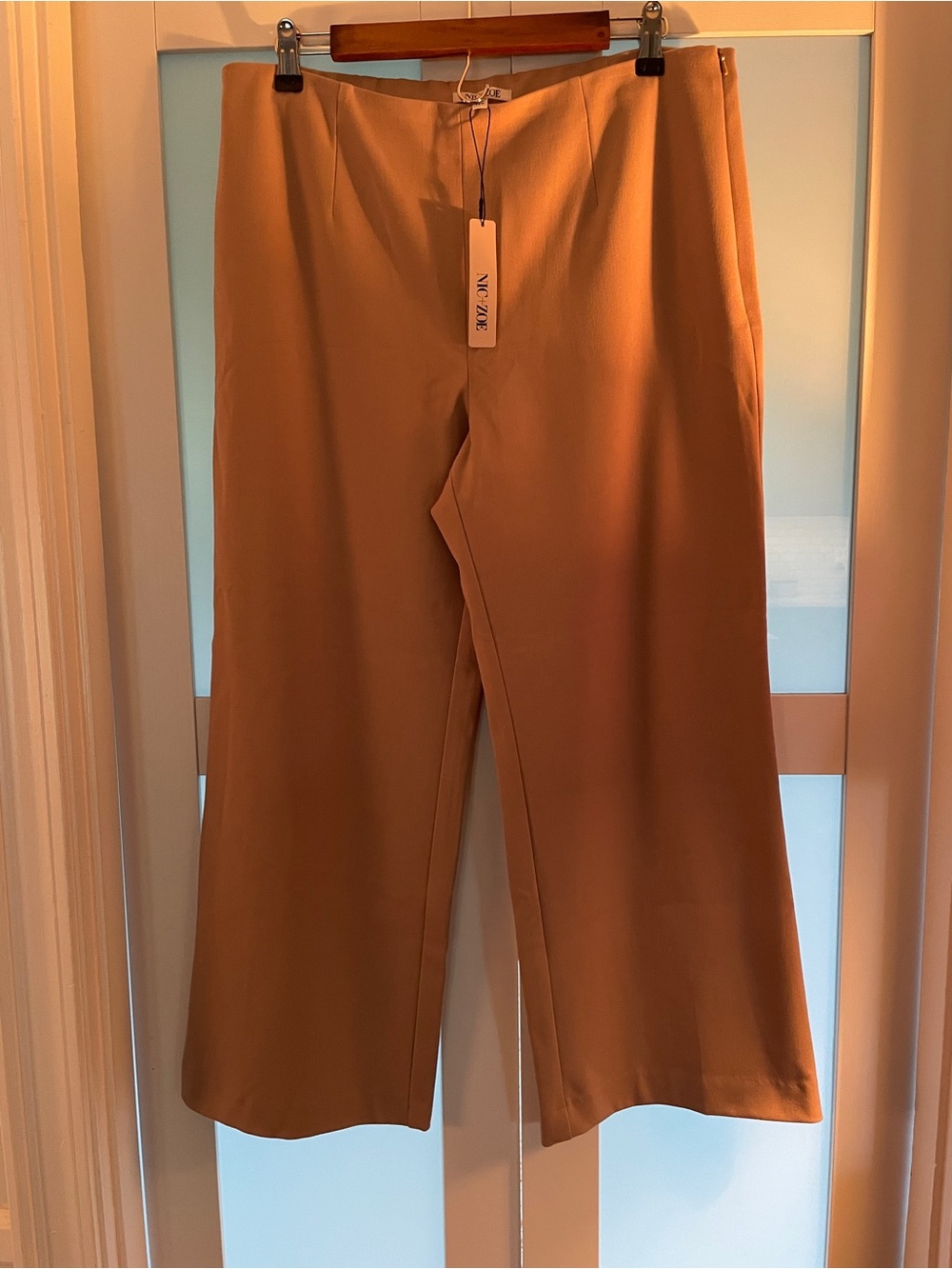 NIC+ZOE Beige-Tan Fabric Pant